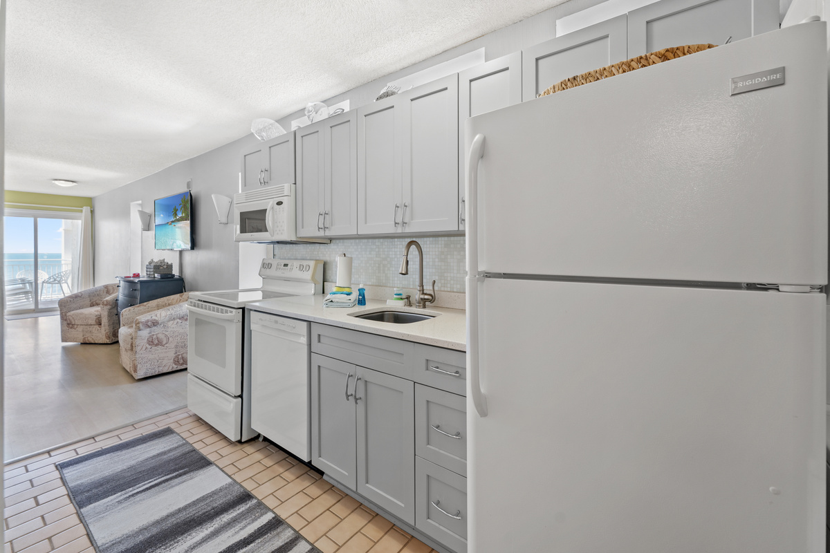 Updated and well stocked Kitchen