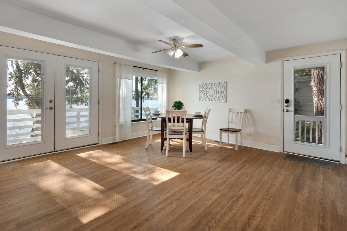 Lower portion dining area, access to lower portion patio