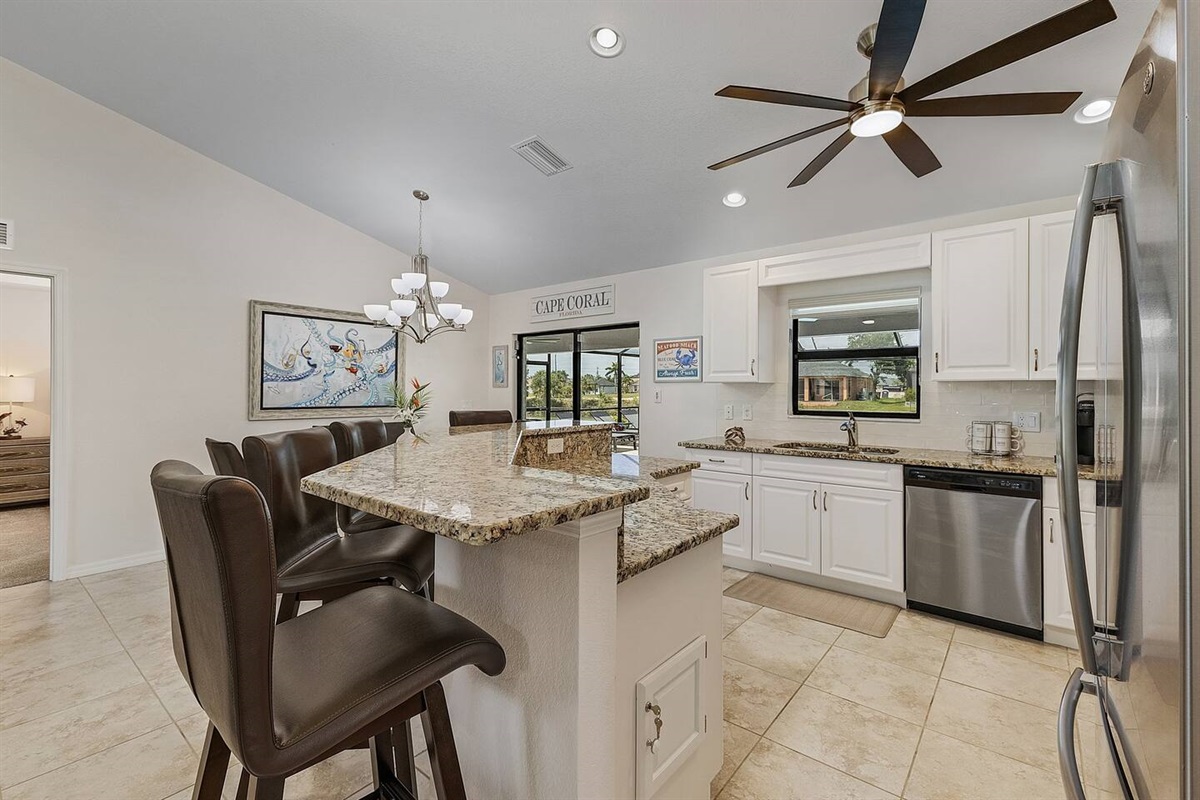 Indulge in a culinary adventure in the spacious kitchen!