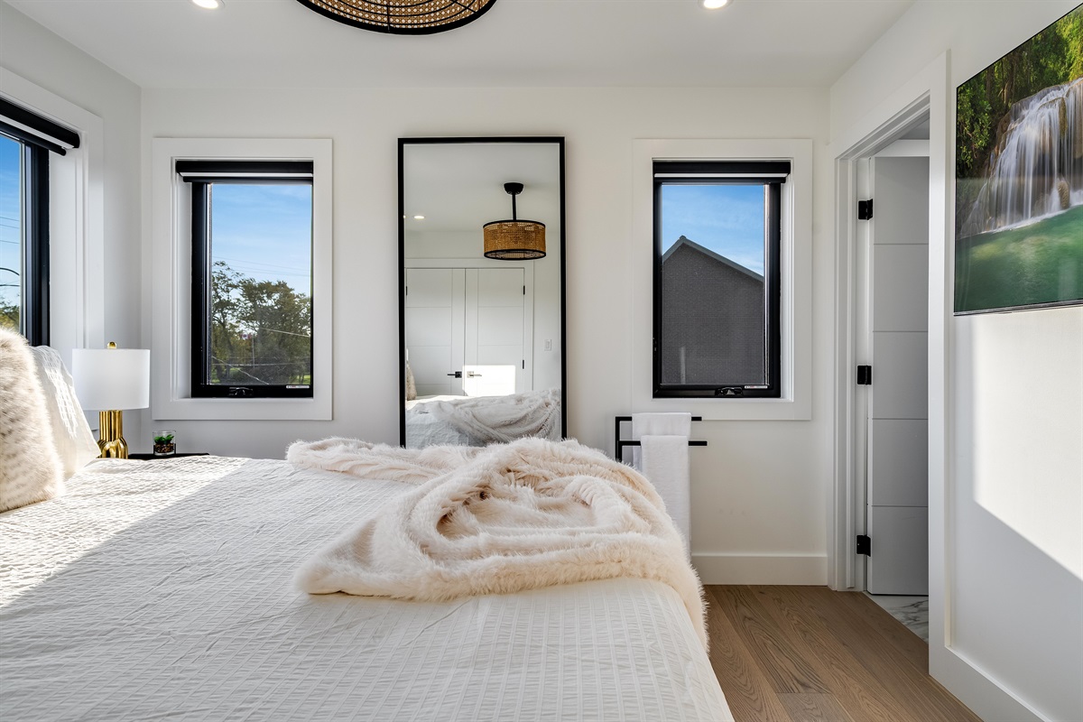 King Bedroom with Minimalist décor ensures an airy, spacious feel.