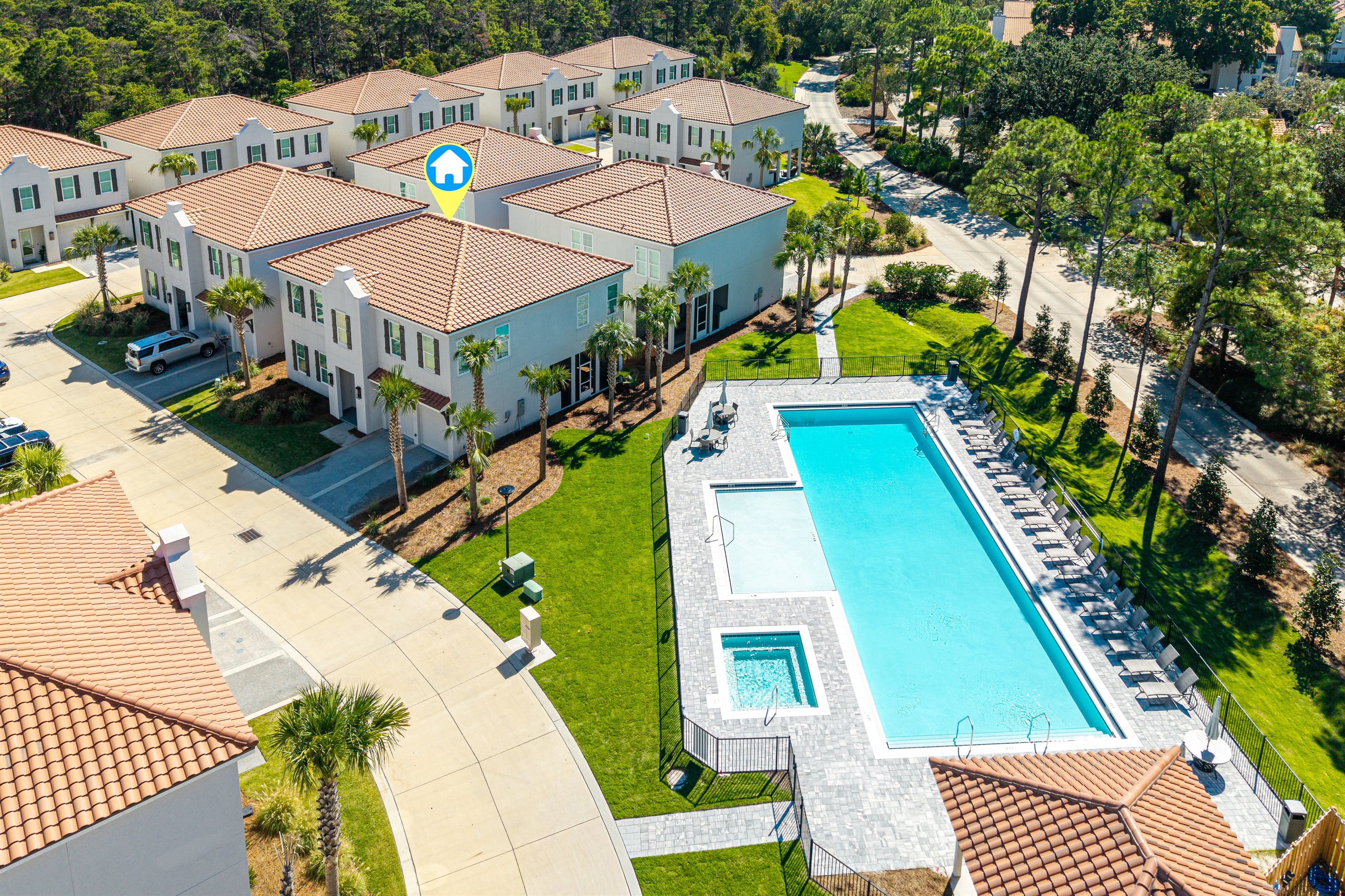 Experience the exclusivity of TOPS’L Grand Villas – a private enclave of only 14 luxury residences. Enjoy premier access to a stunning resort-style pool and rejuvenating hot tub, all within a beautifully maintained neighborhood setting.