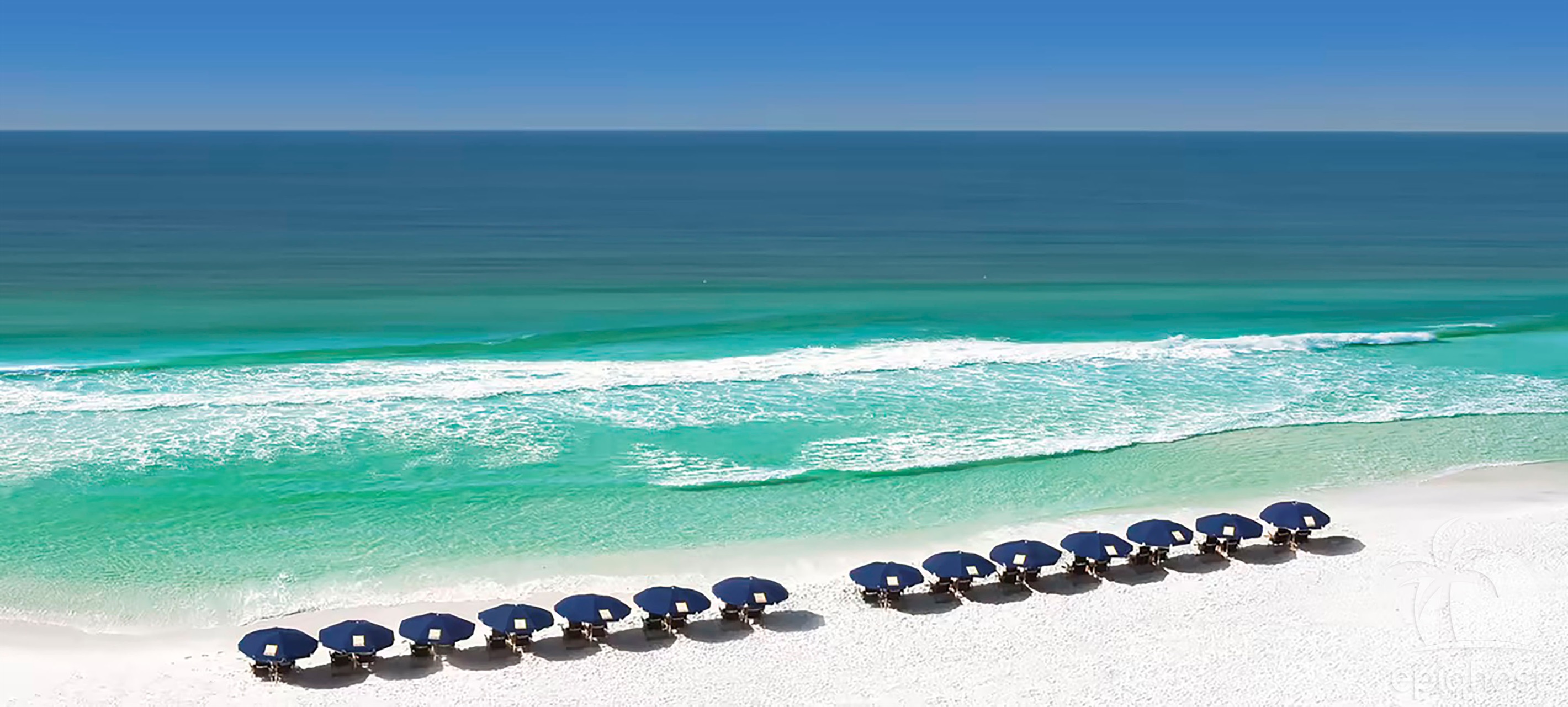 Sandestin beach shoreline and chair service