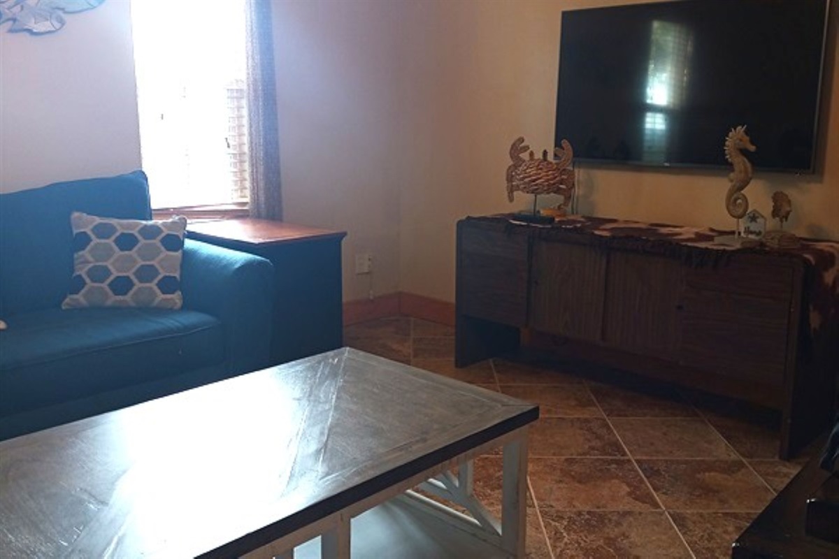 Comfy living room for TV or game night