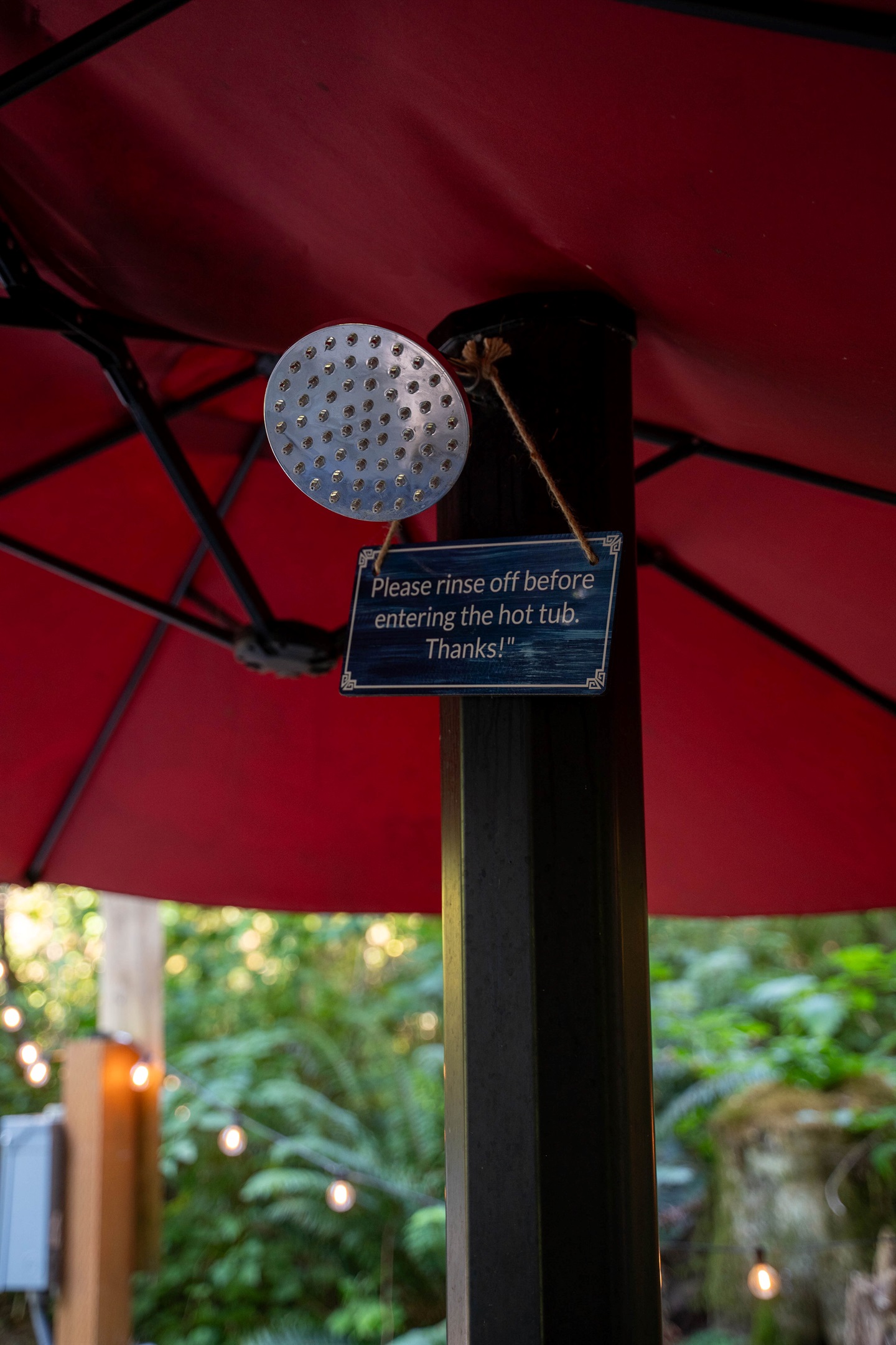 Hot water shower available!