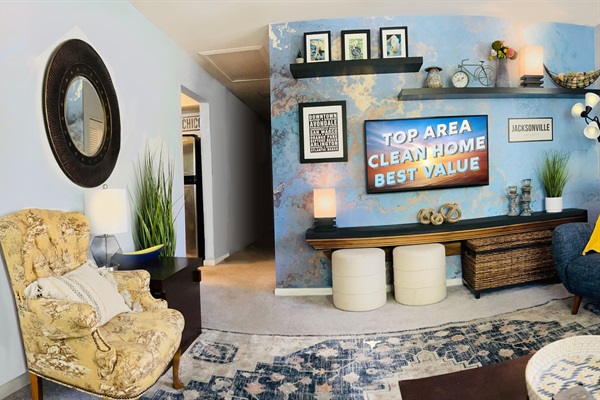 View from the front door entrance.  