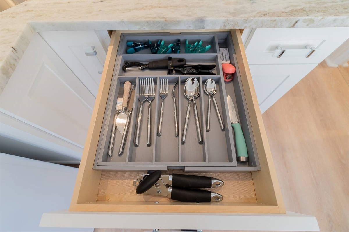 Silverware from Pottery Barn with a few utensils.