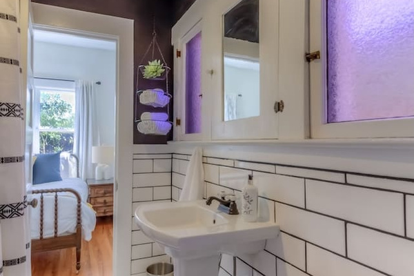 Full bath with claw foot tub and shower