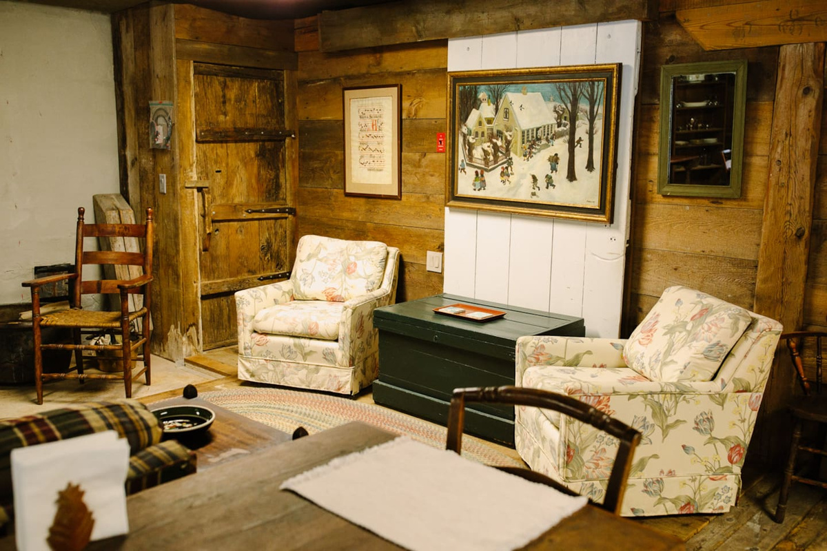 A comfortable spot for quiet conversation or reading.  