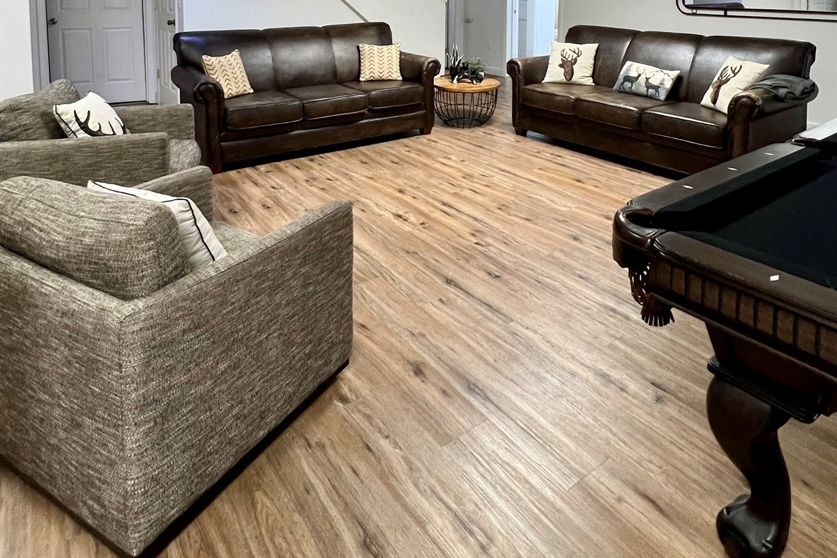 Lower level living room/lounge area