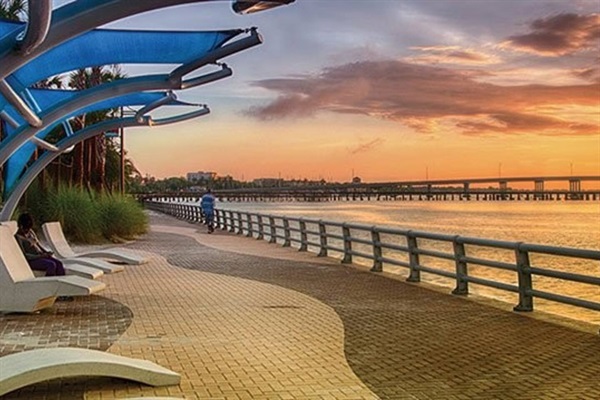 Bradenton Riverwalk at Sunset
