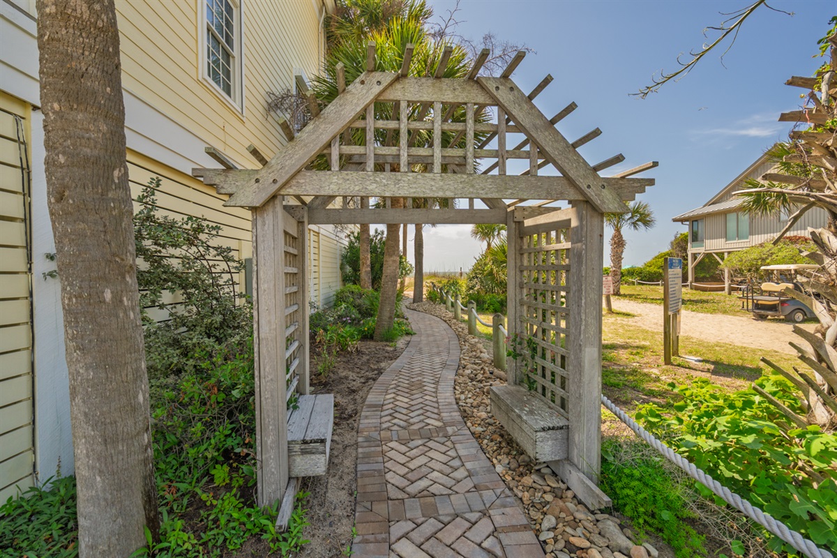Walkway on Right Side of The Boat House to the Beach