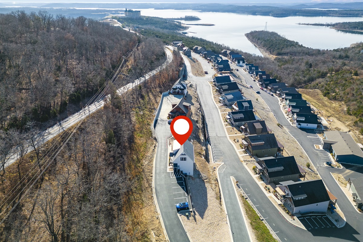 This home sits on the upper row of The Lodges at Chateau Cove