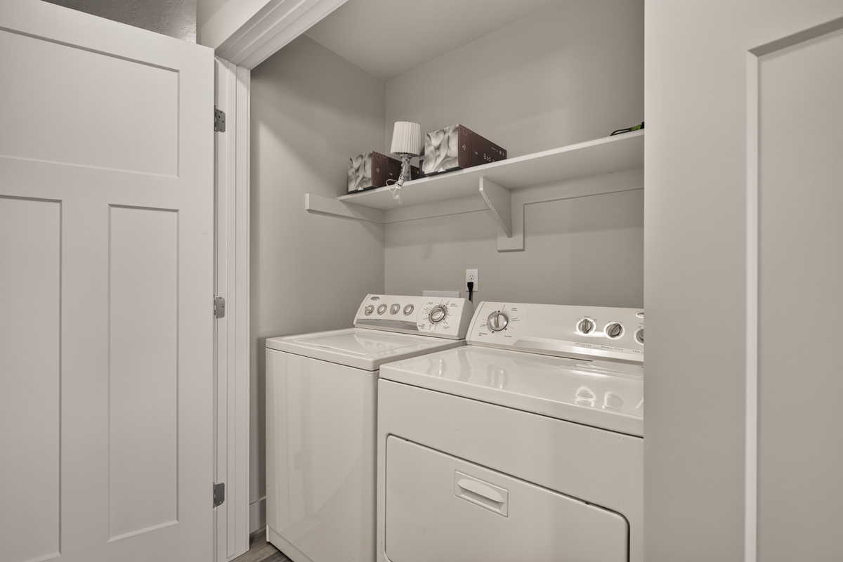 Washer and dryer.