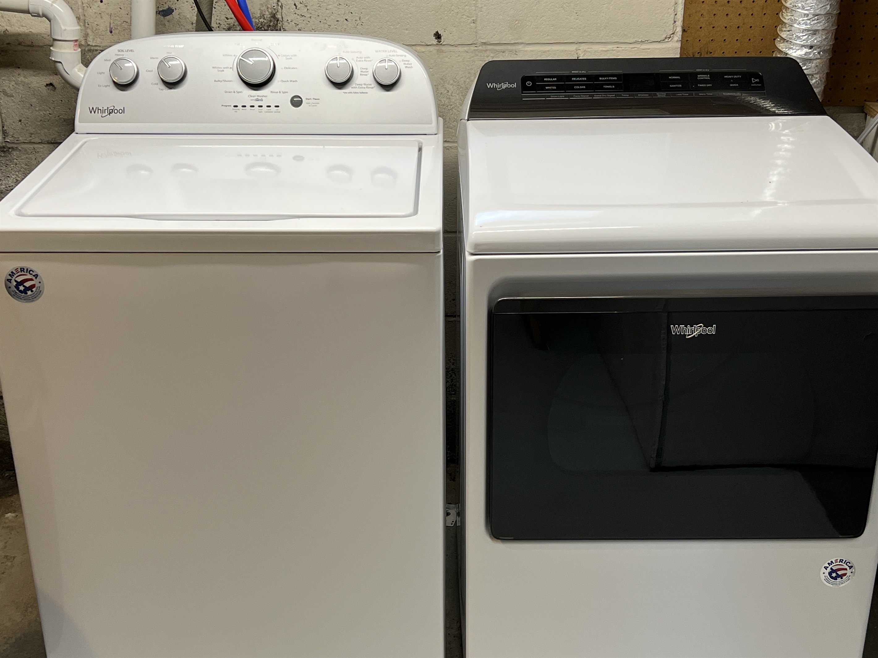 Lower level laundry area.