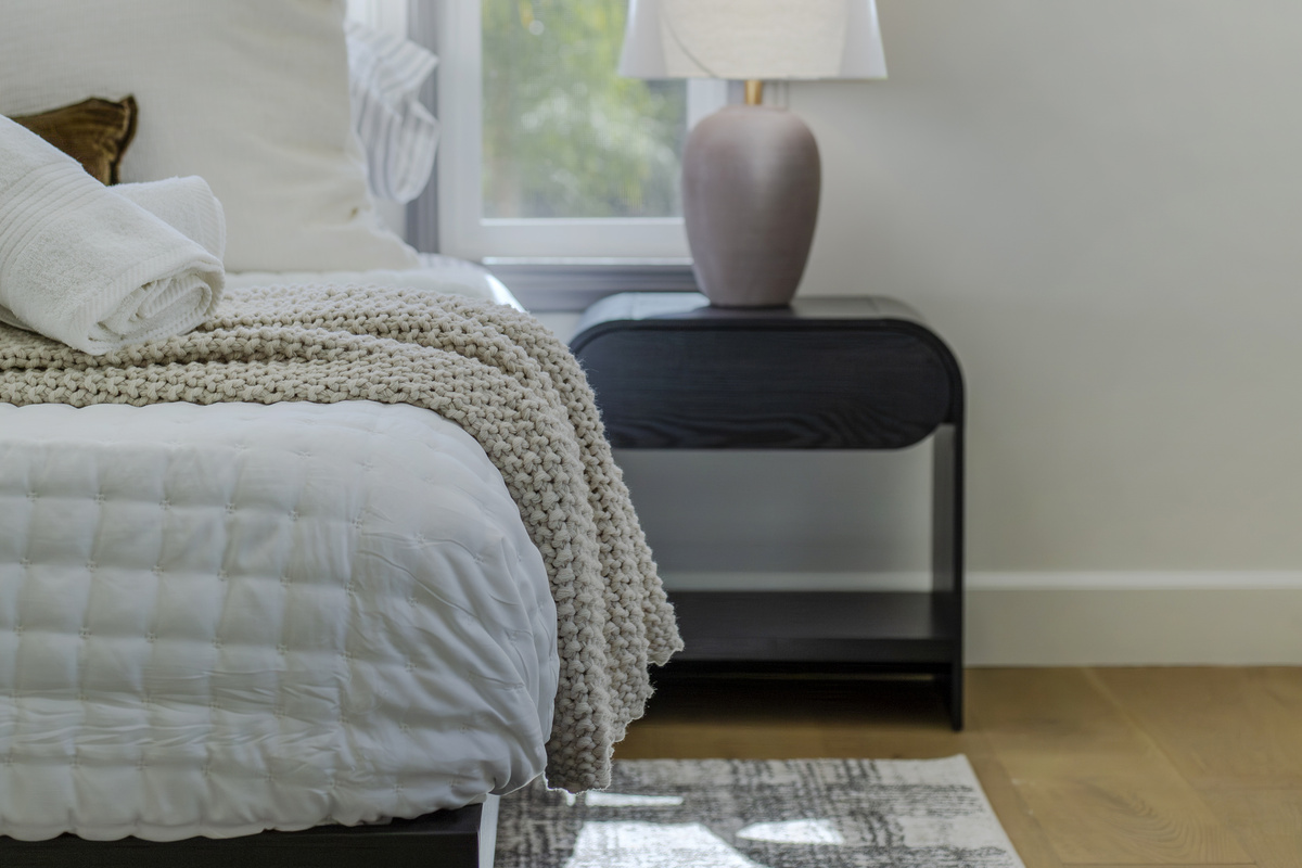 From the beautiful design to the cozy atmosphere, this bedroom was made for relaxing and recharging.