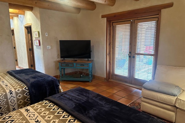 Bedroom three has a 55" TV with Roku.