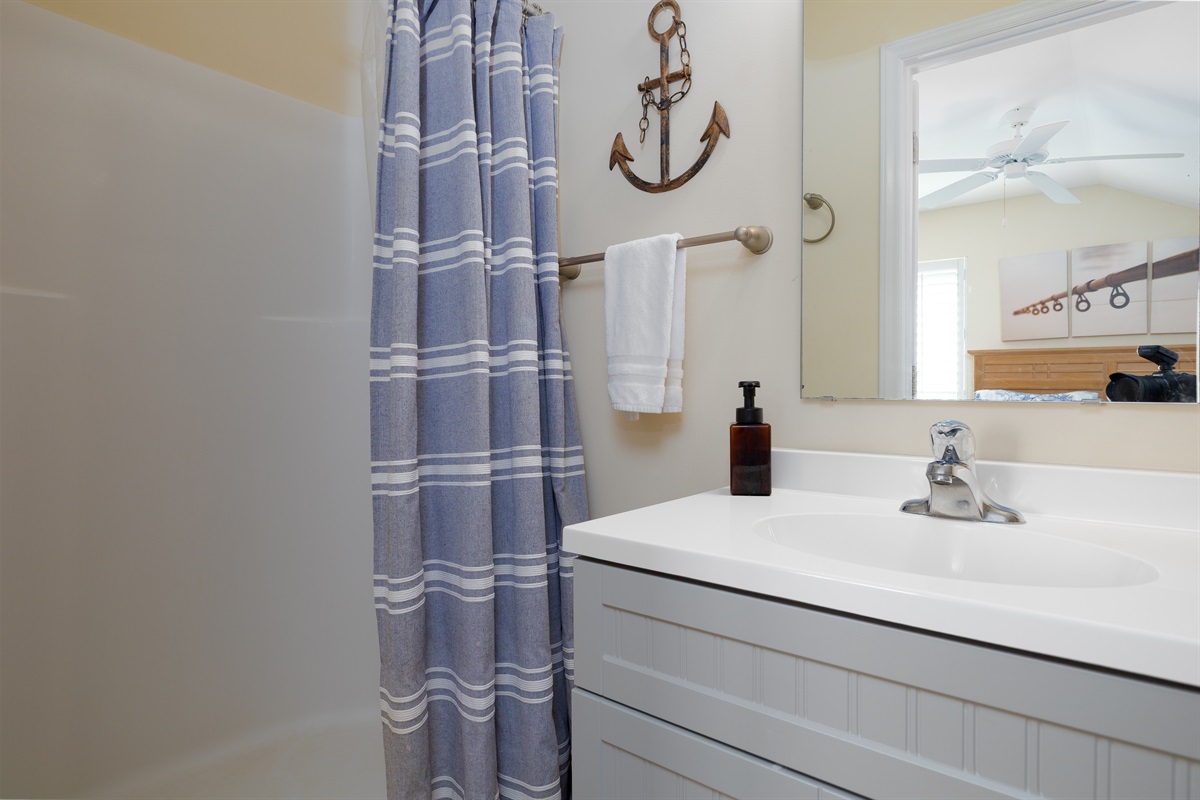 Vanity in Loft bathroom