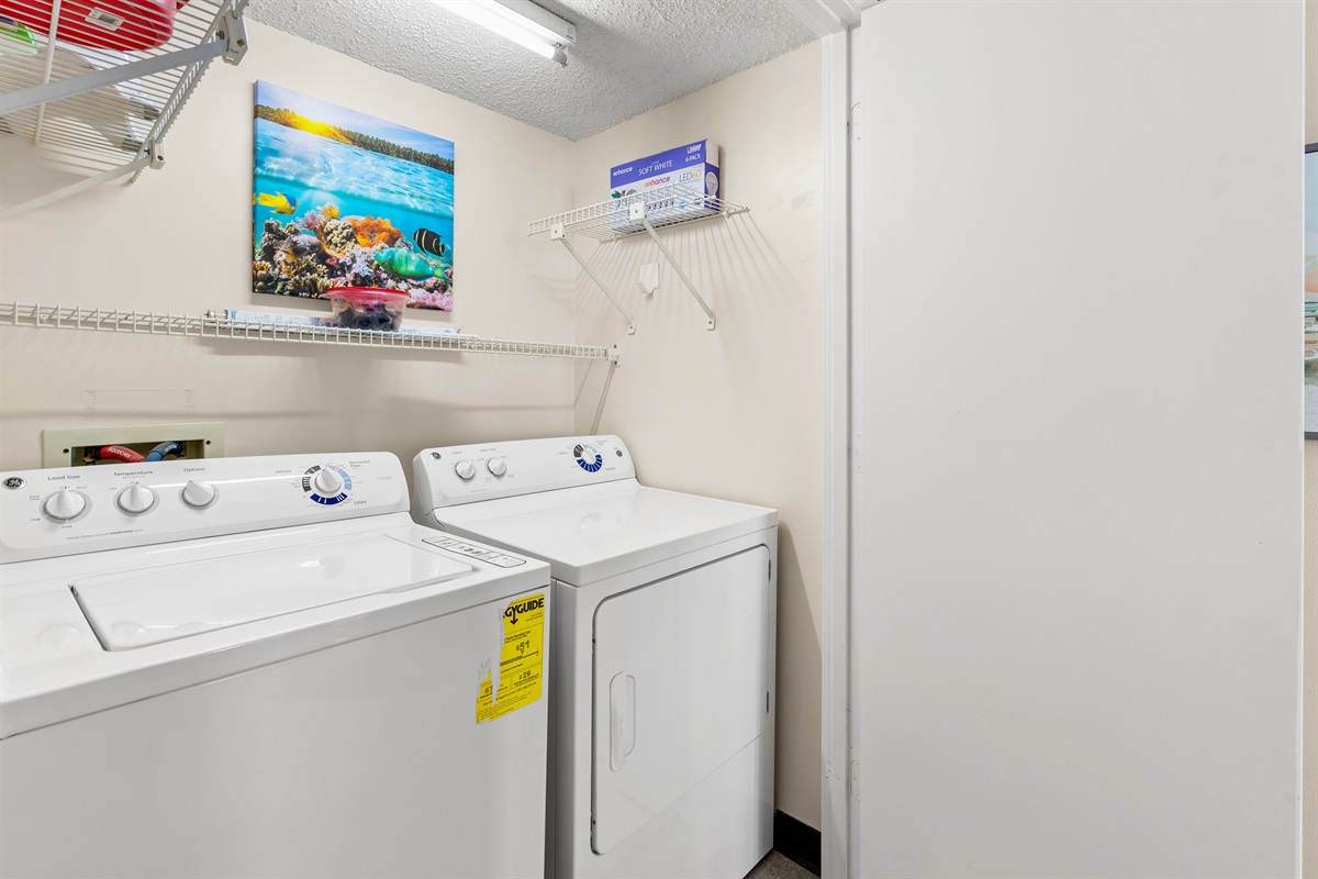 Full size washer and dryer for your use