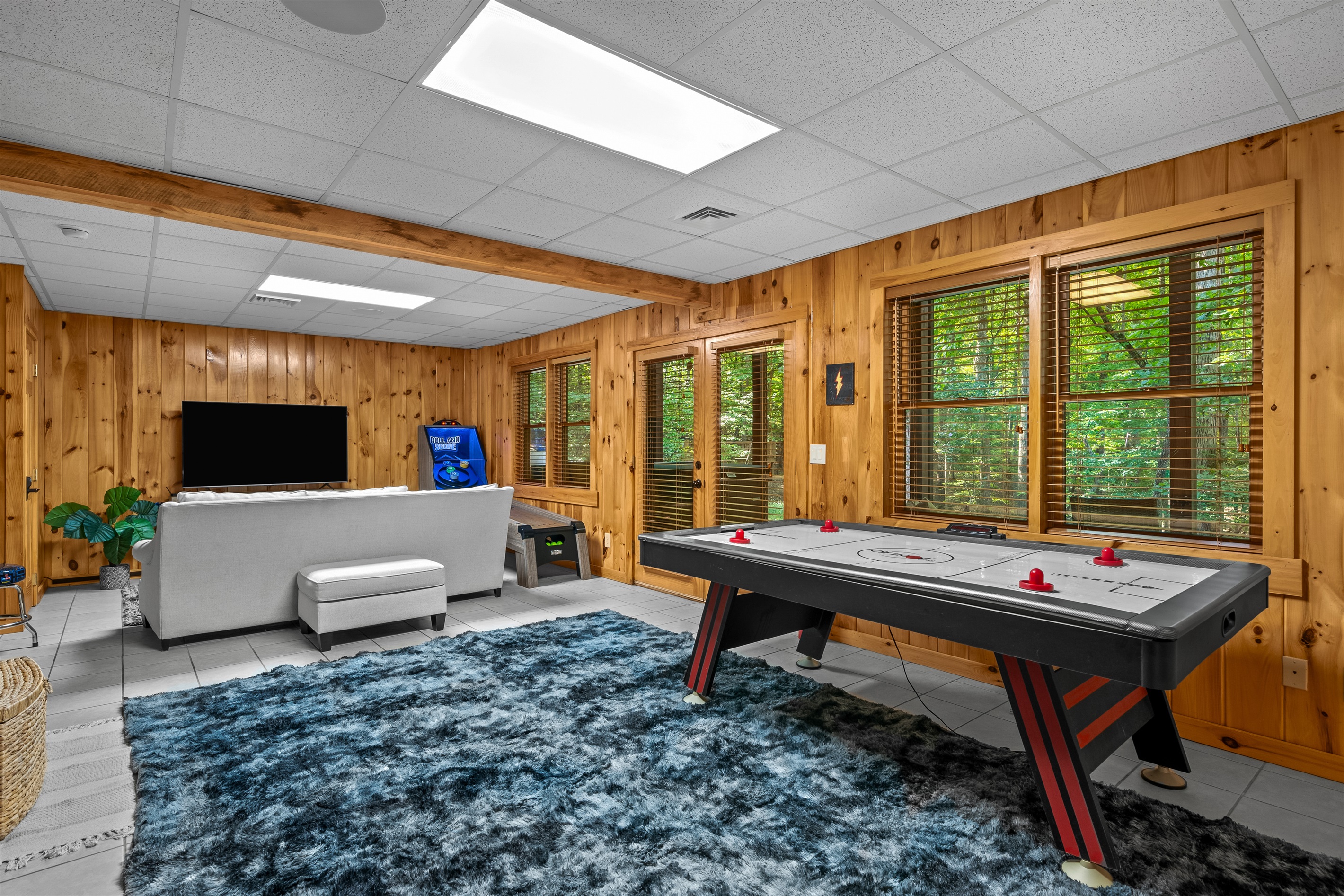 Air Hockey Table in the game room