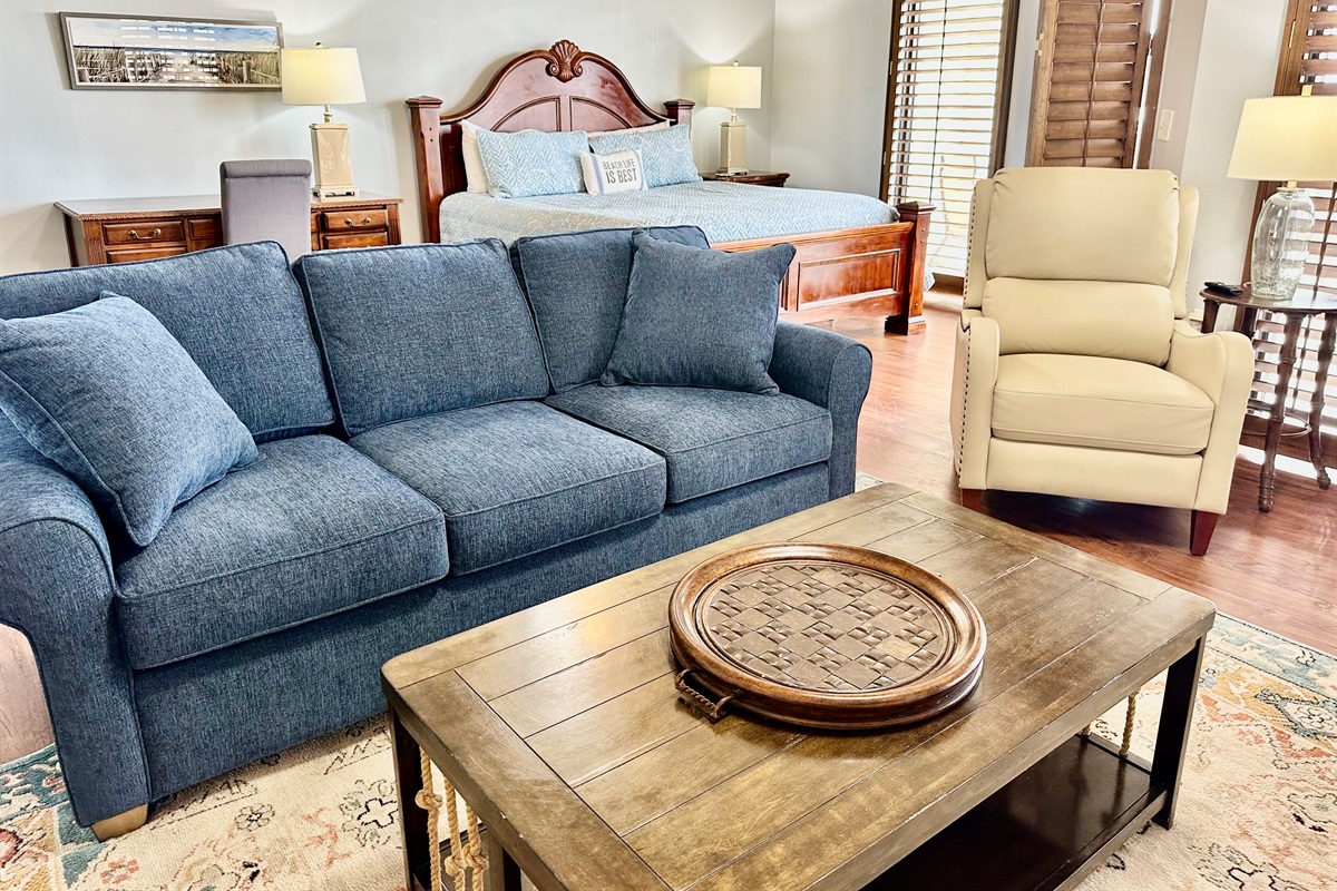 Comfy seating in the living room area!