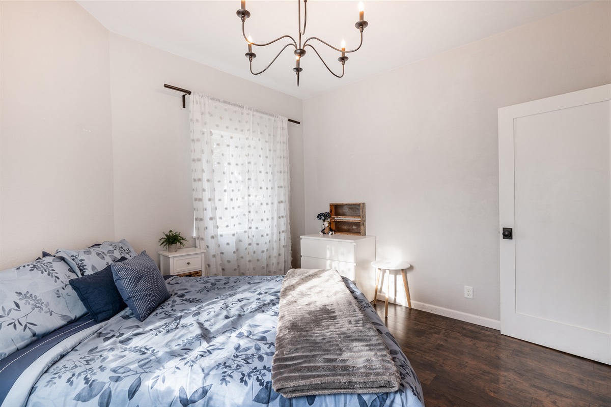 One of two bedrooms