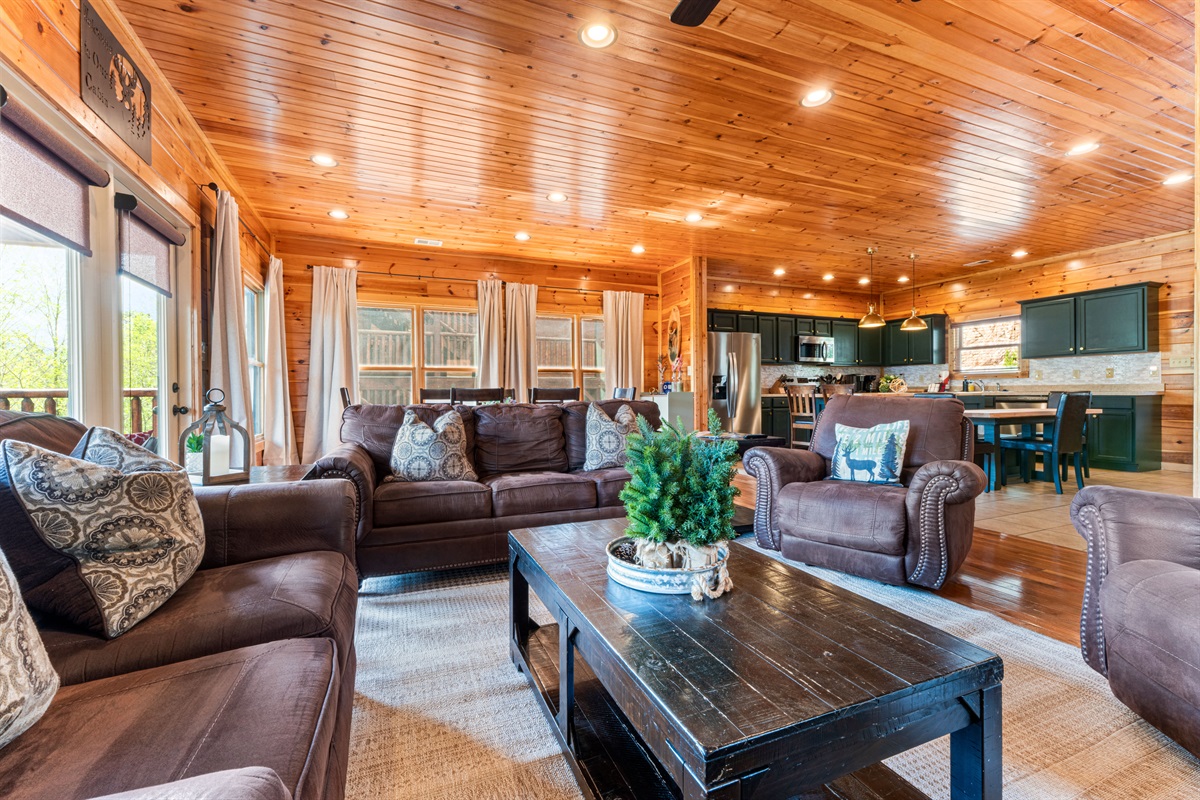 Together time is extended with an open layout on the main floor