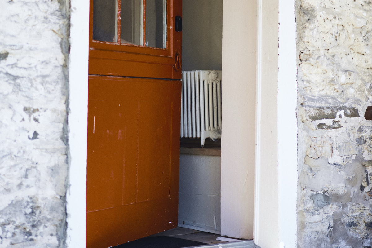 The apartment's private entrance