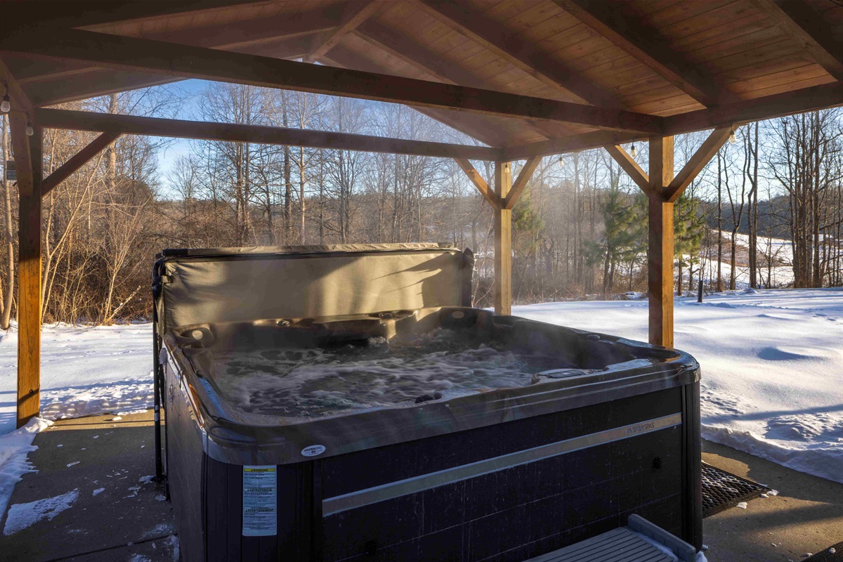 It's always a great time to relax in the hot tub!