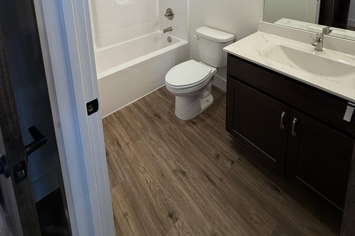 Bathroom 2 - Upstairs with tub and shower