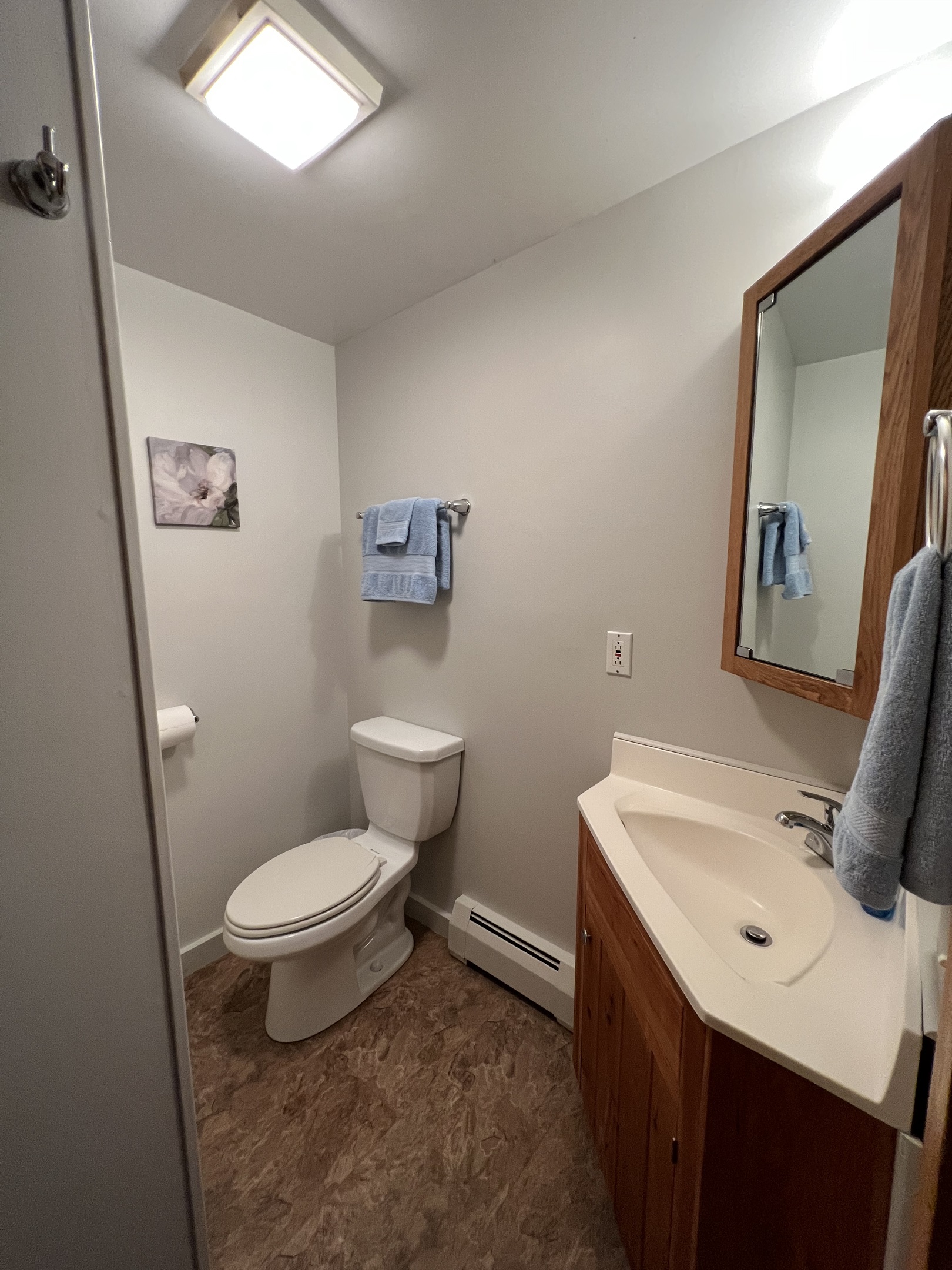 Shower bathroom located in the main area.