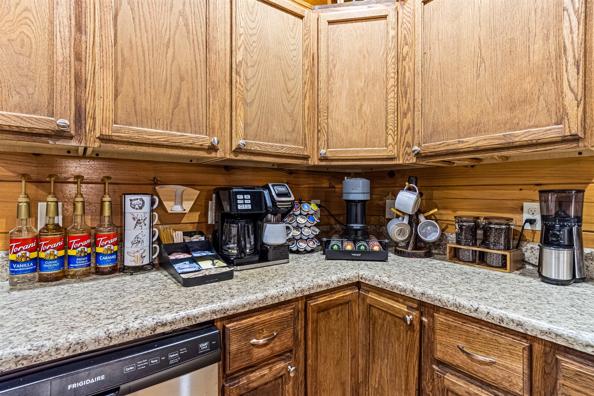 Your daily brew awaits. Start your day with a freshly brewed cup of coffee from our well-stocked coffee bar.