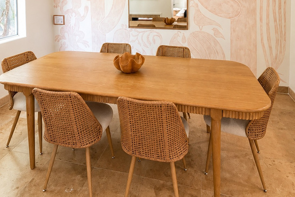Dining Room With Desert Families Mural