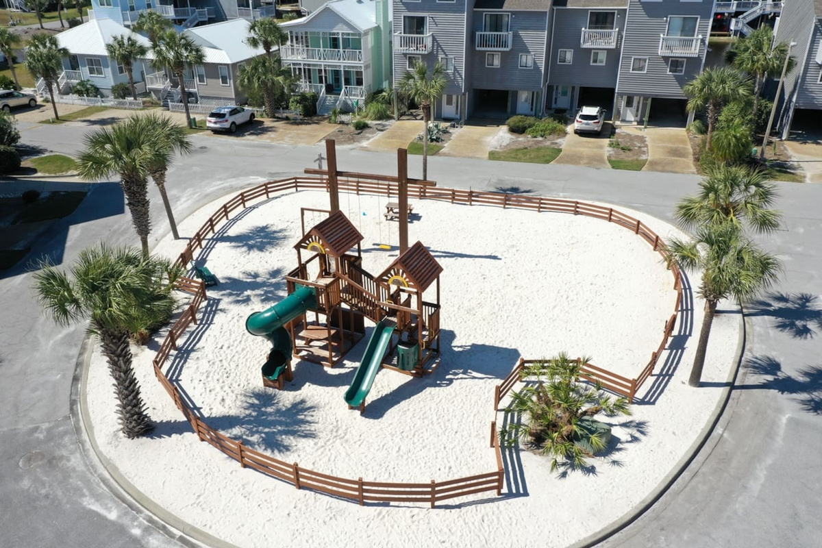 Let the kids run to the playground while you unpack &mdash; it is right there in the community.