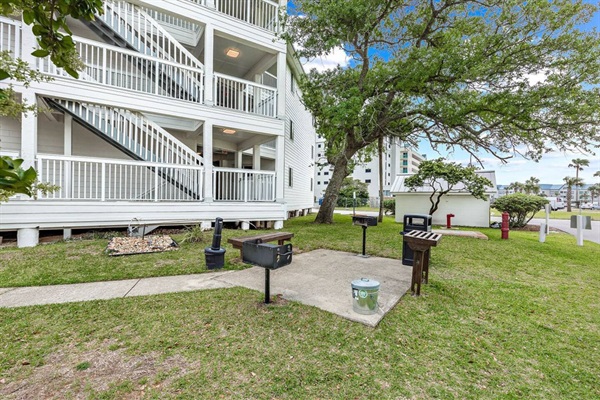 grills right outside the unit