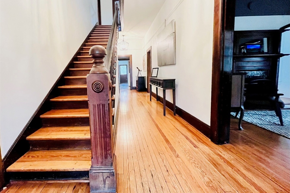 Entering the house from the front door