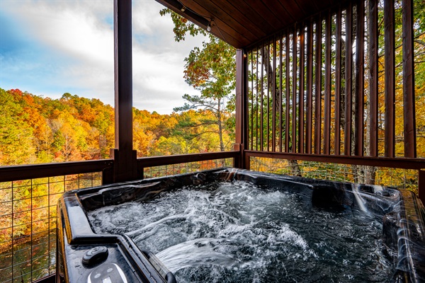 Live Your Best Life Perched Above it all While Soaking in the Views From Your Oversized Hot Tub