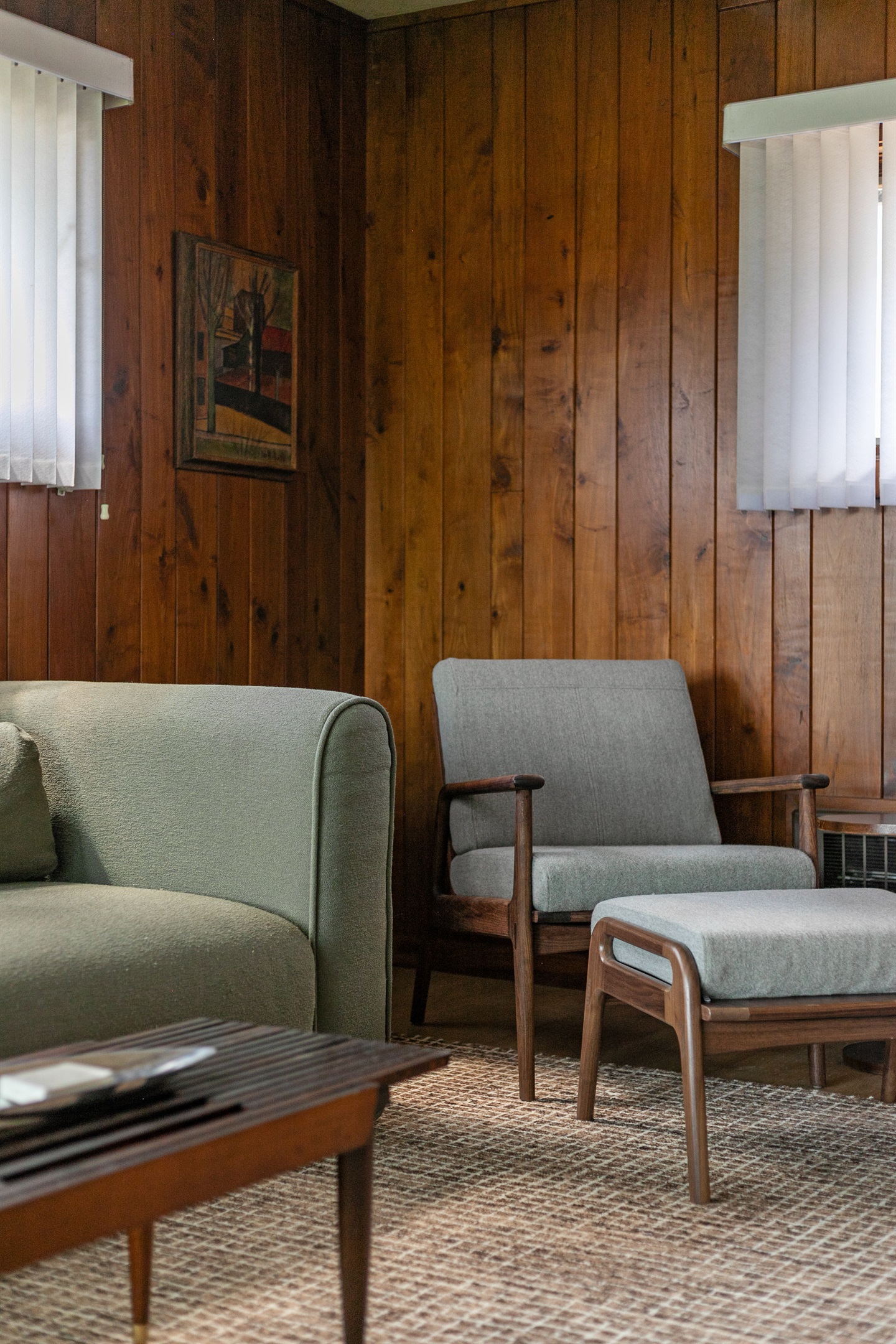 With plenty of seating for everyone, the living room is designed for gathering together, whether to watch a movie, play games, or simply relax.