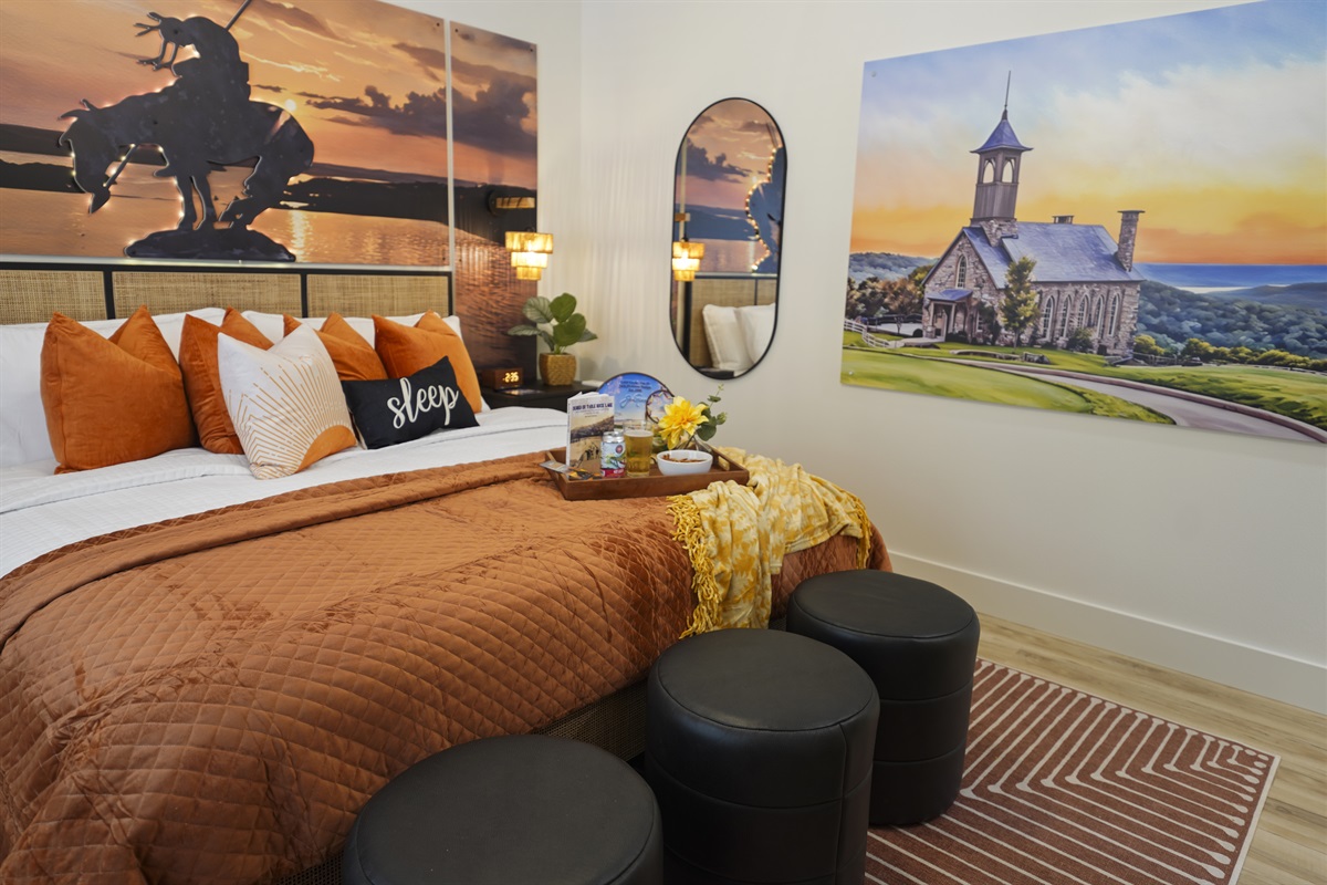 The Top of the Rock room  - sink into a luxury mattress, pillows and bedding to forget about the real world for awhile
