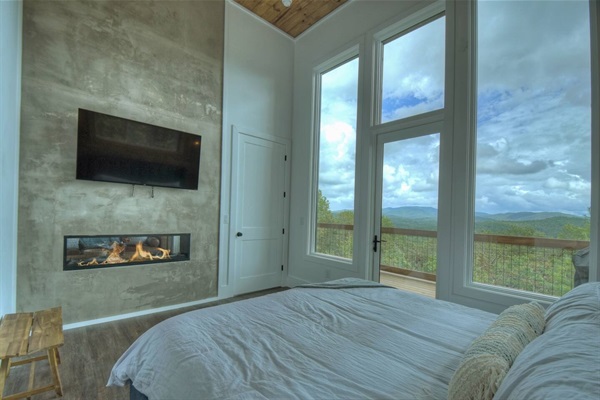 Fireplace from the Master bed