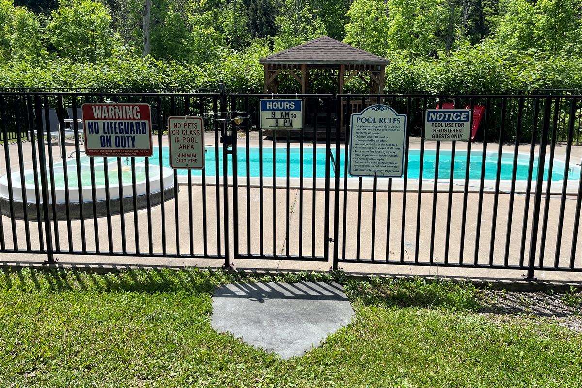 Shared (with two other rentals on site) heated slat-water pool. 