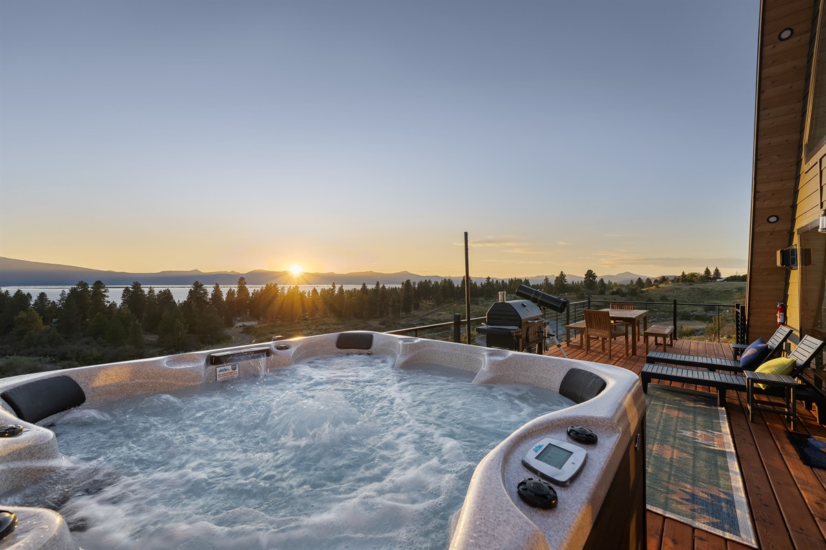 Deep 7 Person Hot Tub On The Deck