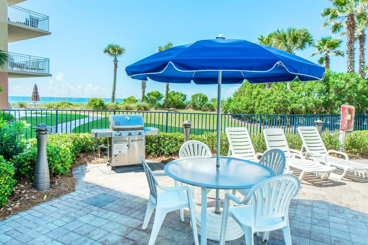 Outdoor grilling area