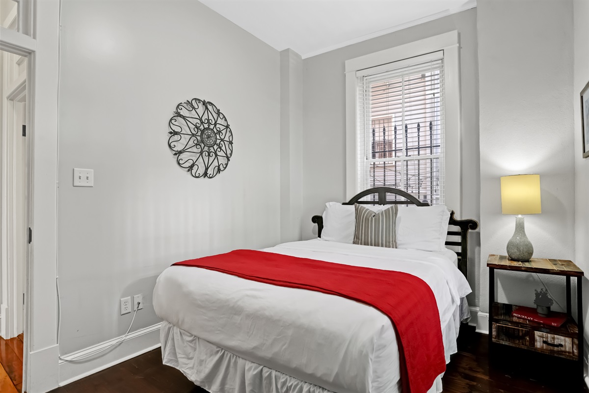 Soft lighting and cozy linens create a peaceful retreat.