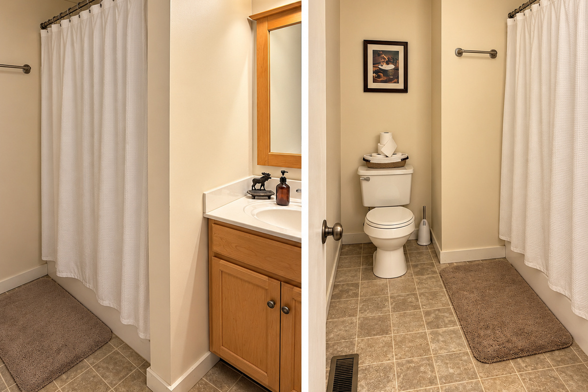 Warm Rustic Bathroom