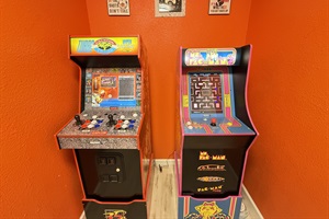 Retro Arcade Fun! – Enjoy two arcade machines packed with classic games for the ultimate throwback gaming experience!