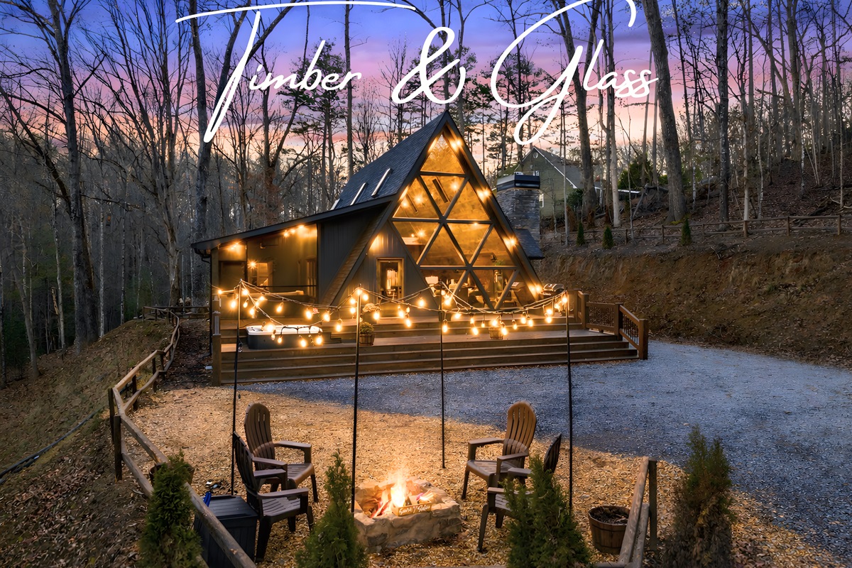 Welcome to Timber & Glass: A luxury and sleek A-Frame cabin wrapped in forest stillness, made for slow living and soul-deep rest.
