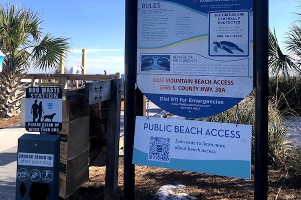 "Beach Access Made Easy:  our home is situated just a 10-minute walk (approx. 0.4 miles) from the Blue Mountain Beach Public Access. This is a public beach with restrooms, seasonal lifeguards, and there are 3 more public access beaches 2 min apart. 