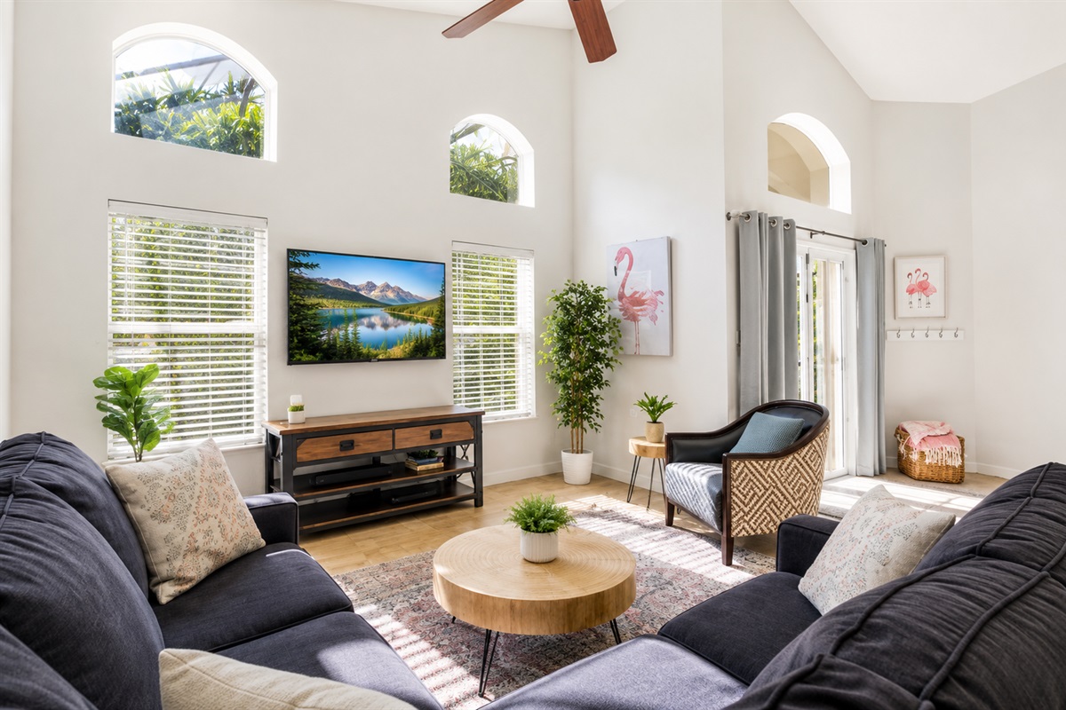 Sunlight fills the room as family and friends gather, unwind, and create memories that last long after vacation ends.