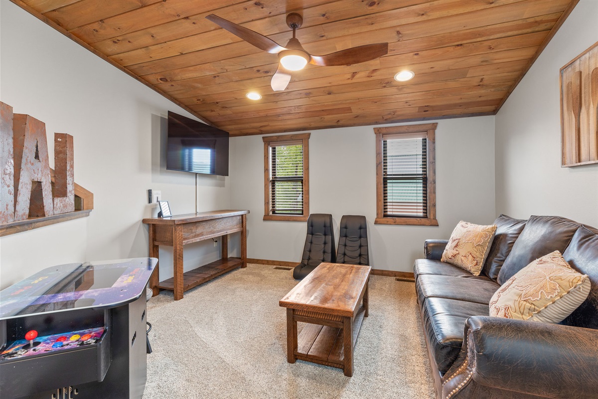 Upper level game room for the kids!