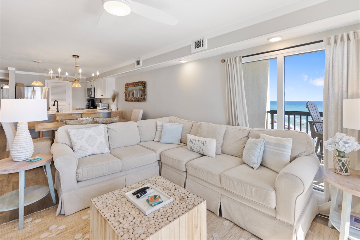 Gulf-Front Living Room